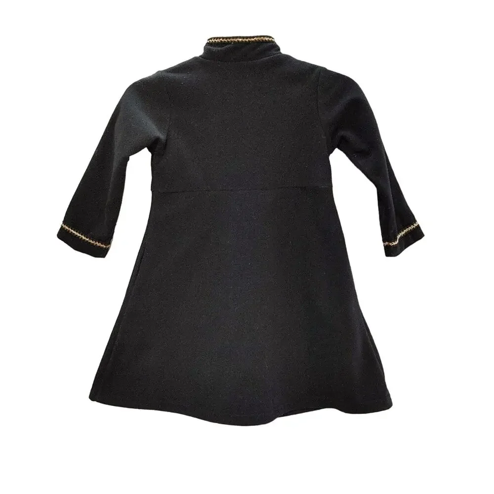 Copper Key Military Style Peacoat Double Breasted Gold-Tone Buttons Girls Sz 4/5